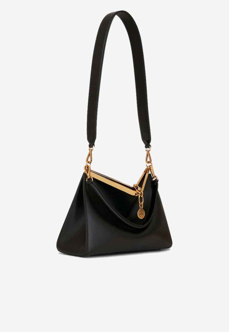 Medium Vela Leather Shoulder Bag