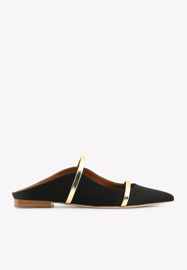 Maureen Flat Mules in Satin