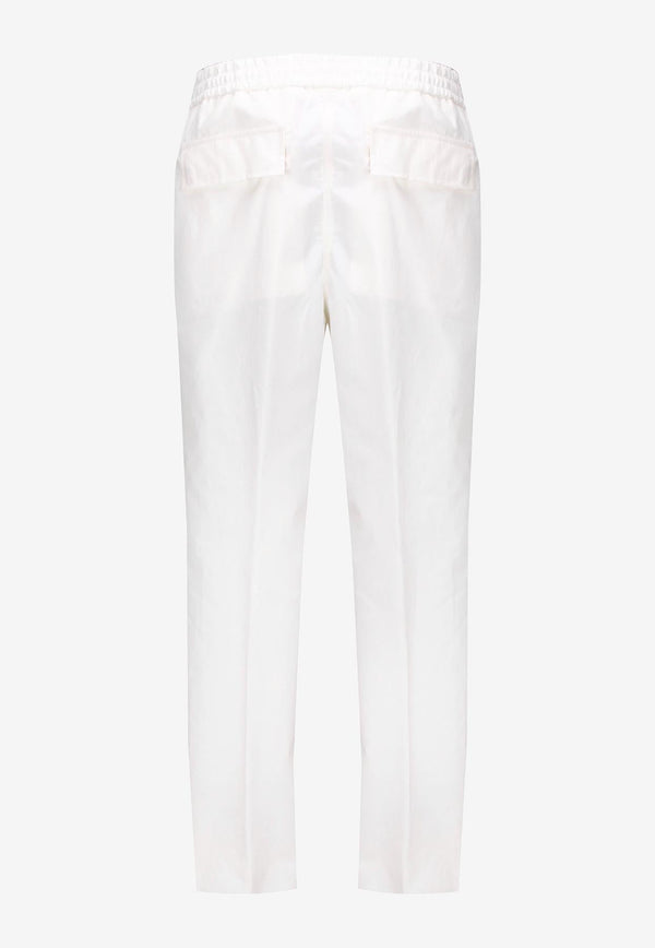 Drawstring Straight-Leg Pants