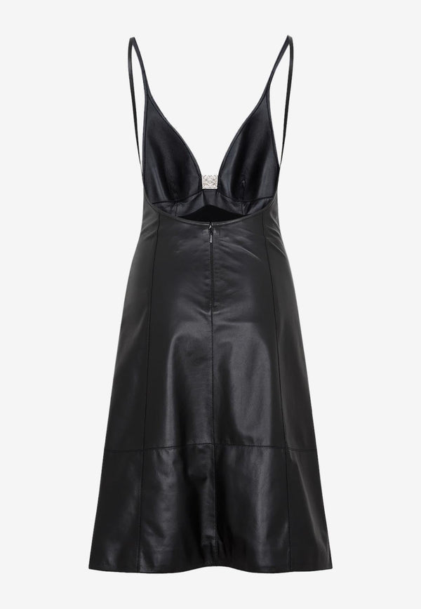 Anagram Midi Leather Dress