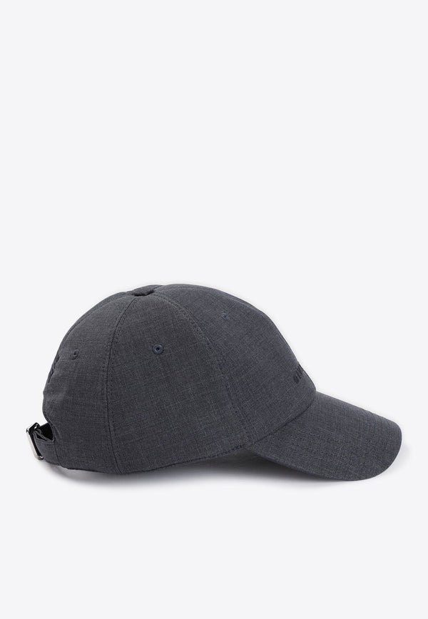Logo-Embroidered Wool Cap