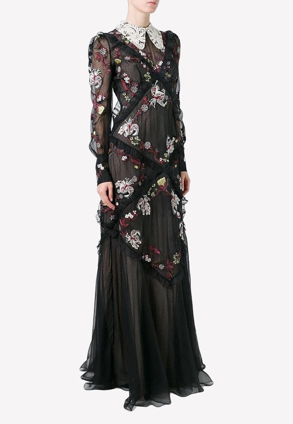 Floral Tulle Long Dress