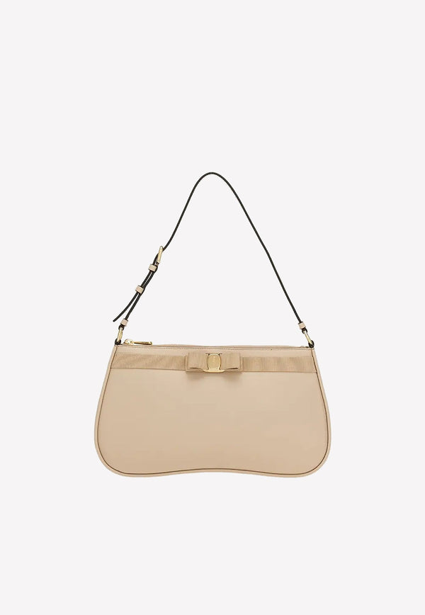 Small Vara-Bow Shoulder Bag in Calf Leather
