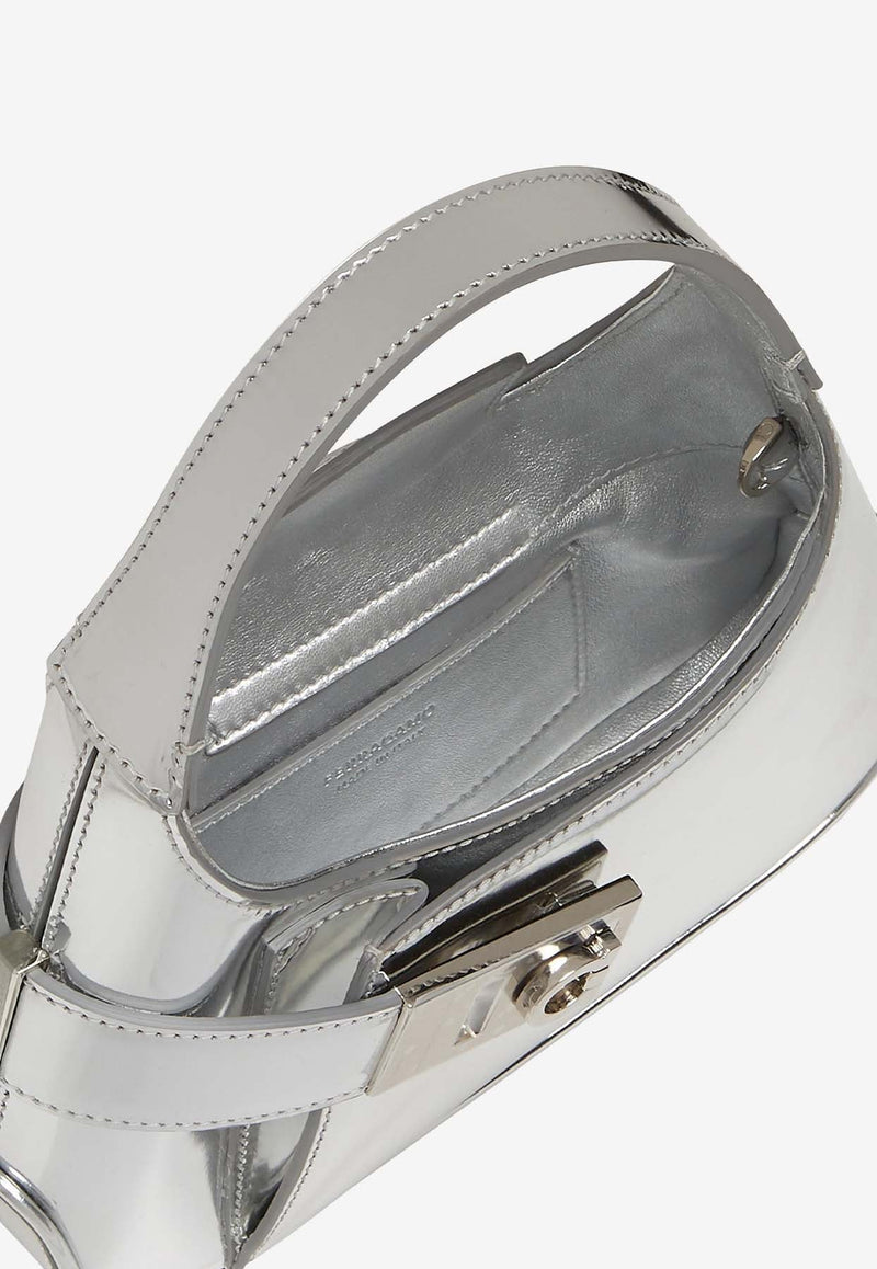 Mini Metallic Leather Hobo Bag