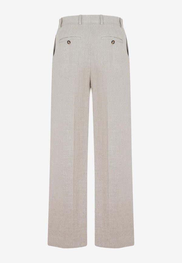 Linen Straight-Leg Pants