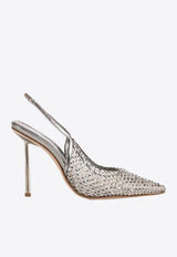 Gilda 100 Crystal Mesh Slingback Pumps