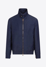 Wool and Linen Zip-Up Jacket