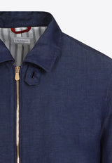Wool and Linen Zip-Up Jacket