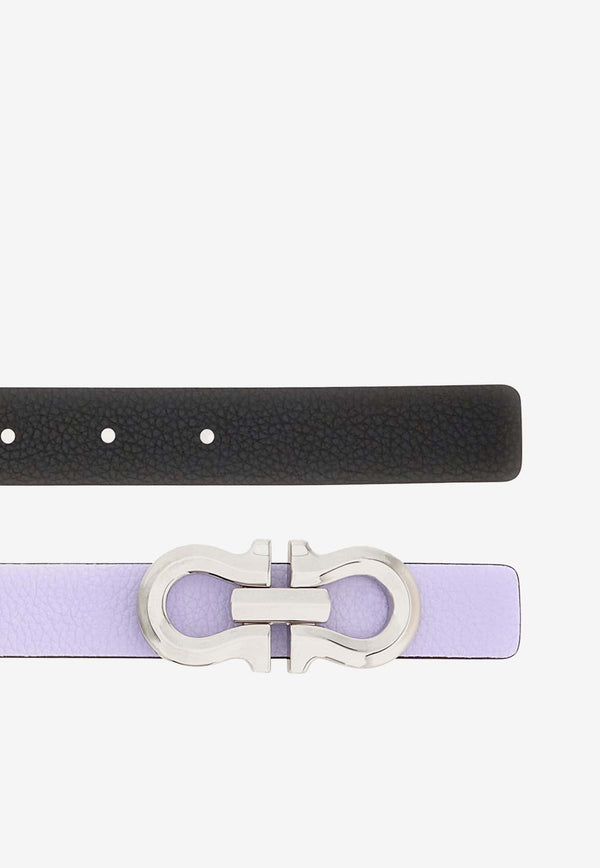 Gancini Reversible Grained Leather Belt