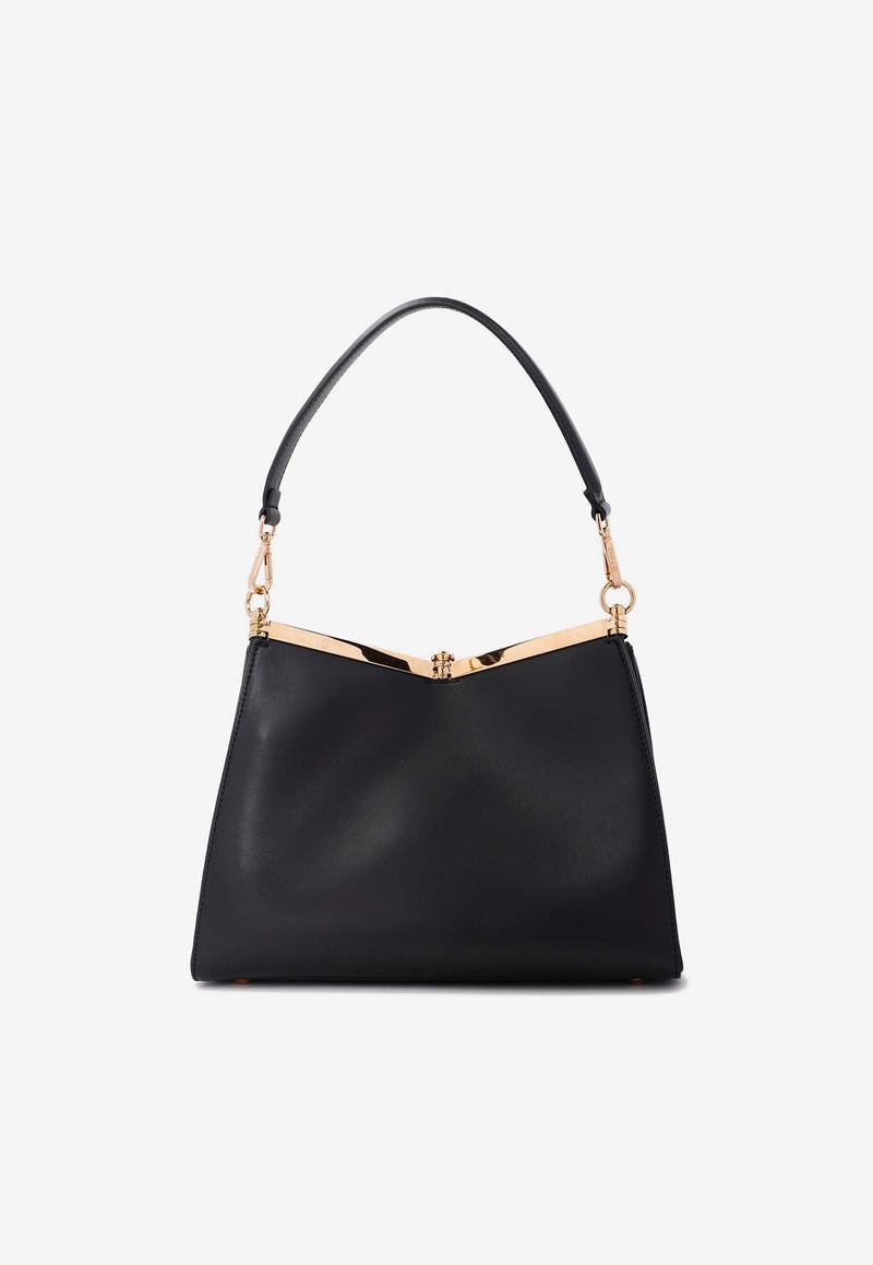 Medium Vela Leather Shoulder Bag