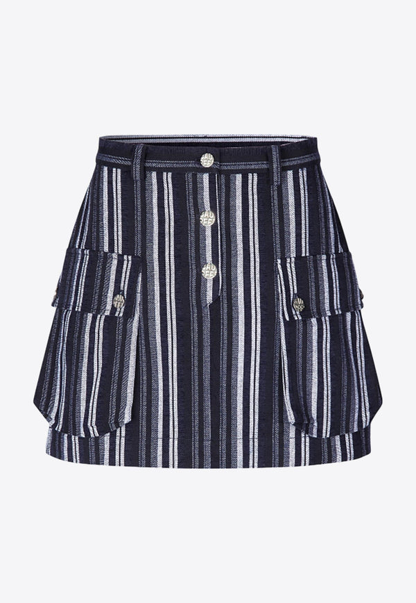 Sheza Striped Mini Skirt