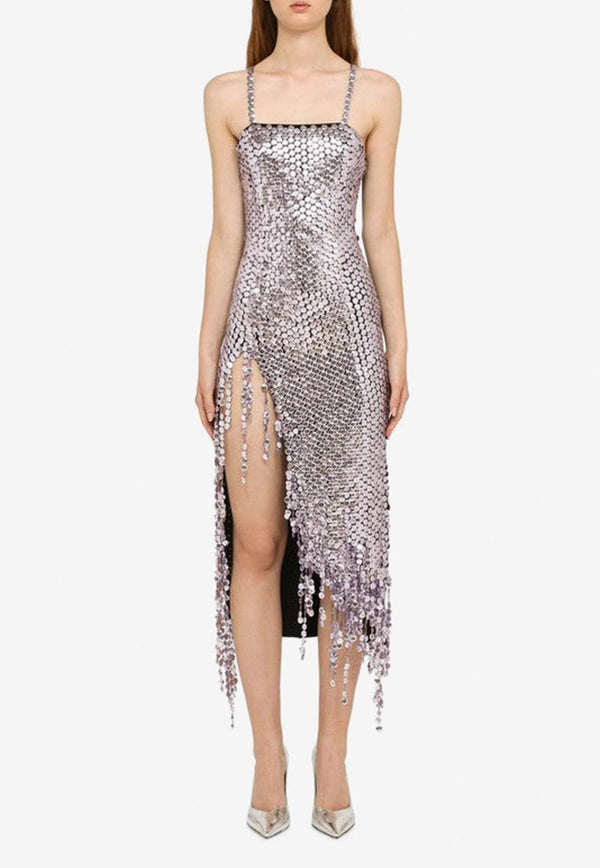 Rhinestone-Embellished Asymmetrical Dress