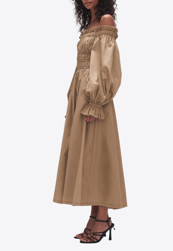 Wattle Off-Shoulder Midi Dress