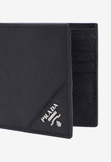 Logo-Plaque Bi-Fold Leather Wallet