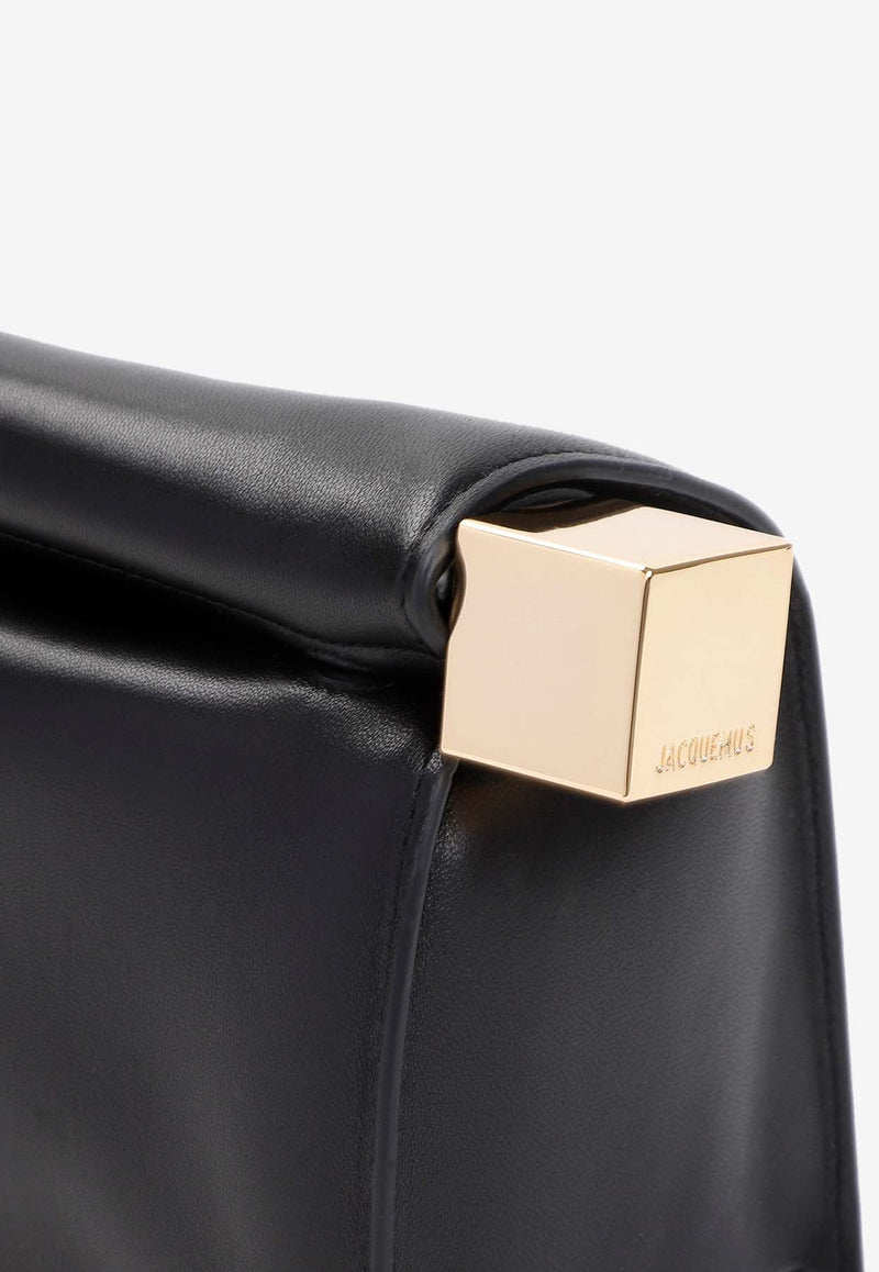 Rond Carre Leather Clutch