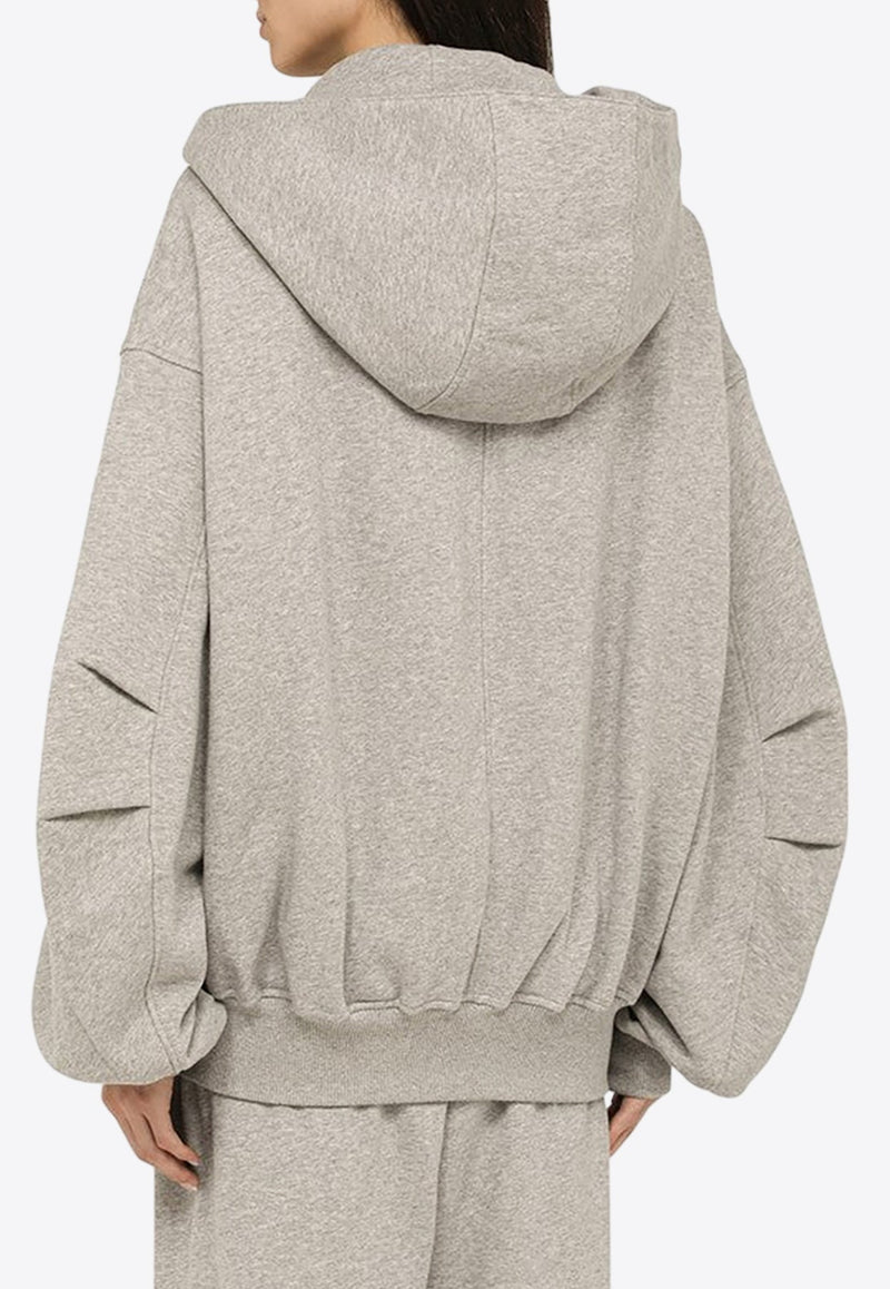 Oversized Zip-Up Hooded Sweatshirt