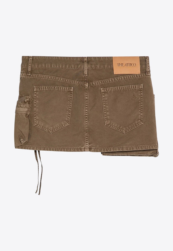 Cargo Denim Mini Skirt