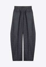 Tailored Wool-Blend Balloon Pants