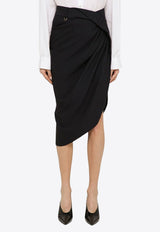 Saudade Draped Midi Skirt