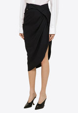 Saudade Draped Midi Skirt