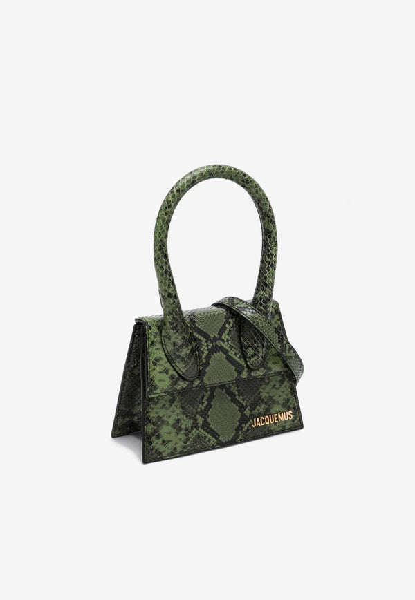 Le Chiquito Moyen Bag in Embossed Python Leather