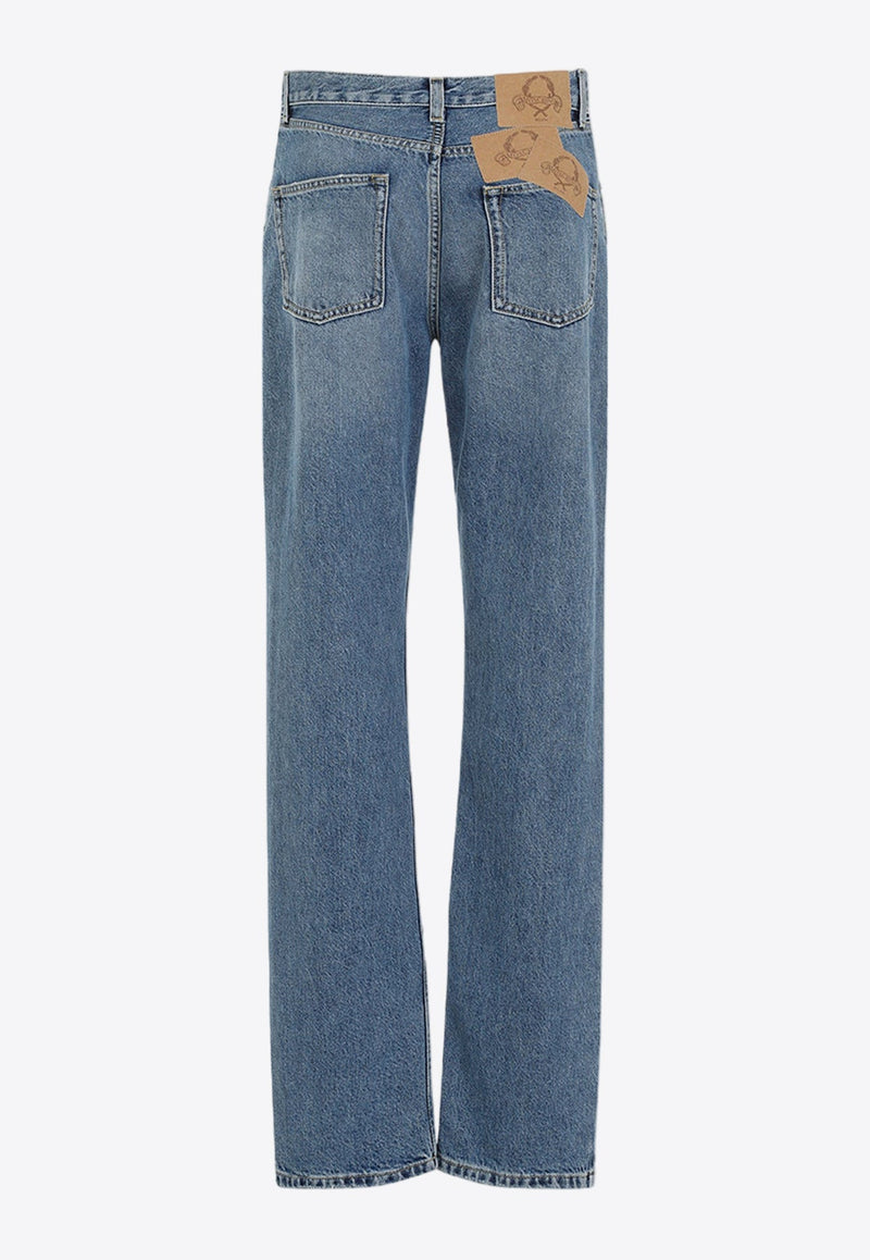 Washed Straight Jeans