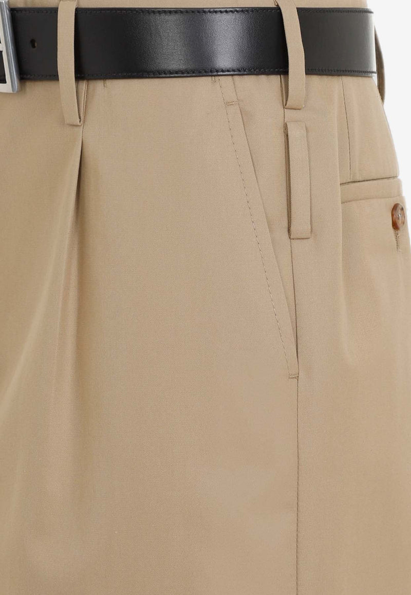 Midi Pencil Skirt with Belt