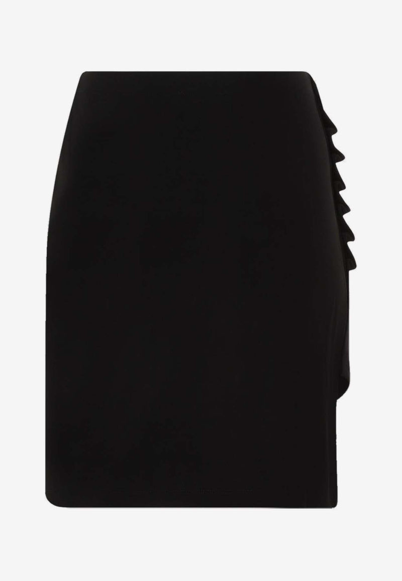 Asymmetric Draped Mini Skirt