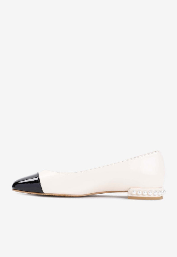 Pearl Leather Ballet Flats