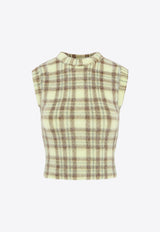 Gallico Cropped Checkered Top