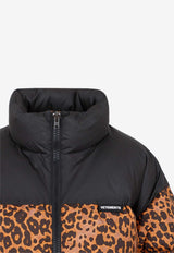 Leopard Logo Puffer Jacket