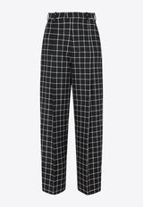 Checked Wool Pants