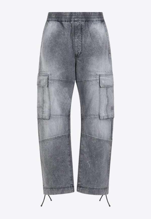 Arched Washed Cargo Jeans