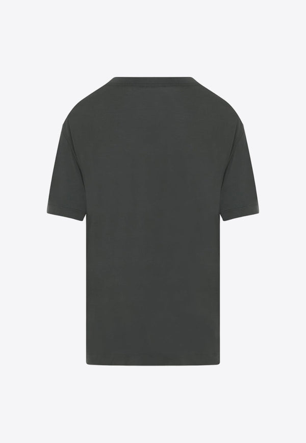 Short-Sleeved Silk T-shirt