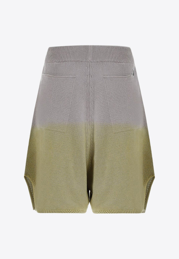 Logo-Patch Degrade-Effect Shorts in Cashmere