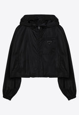 Logo Cropped Hooded Jacket