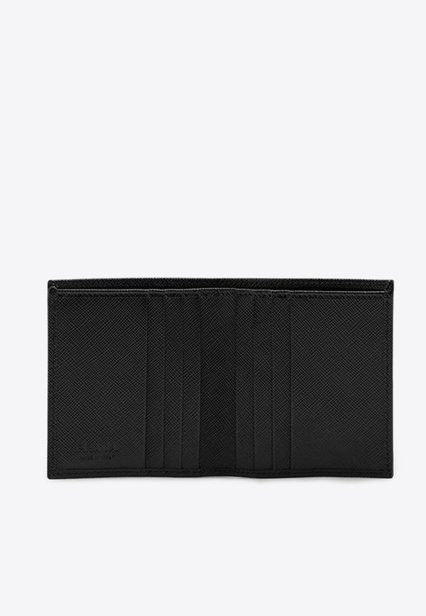 Triangle Logo Saffiano Leather Wallet