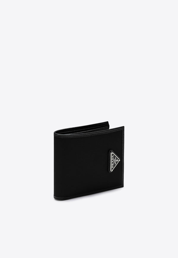 Triangle Logo Re-Nylon Bi-Fold Wallet