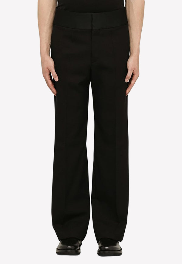 Straight-Leg Wool Pants