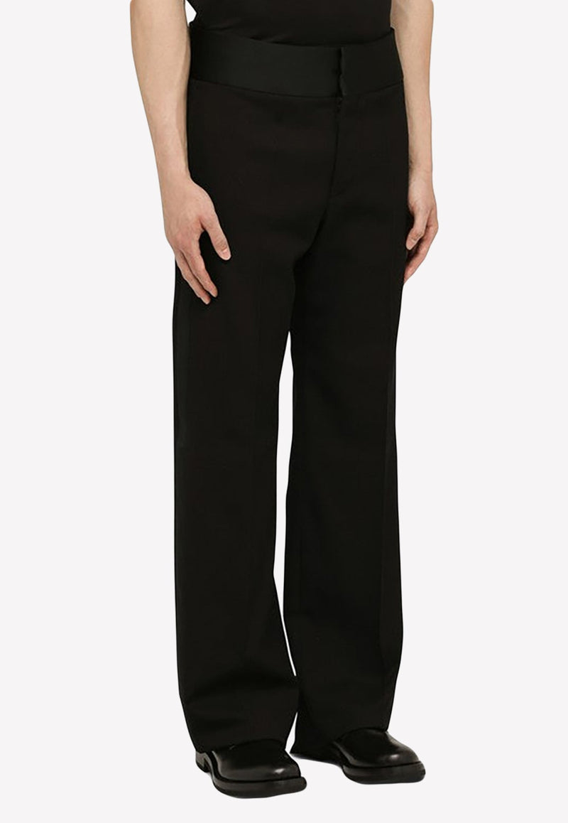 Straight-Leg Wool Pants