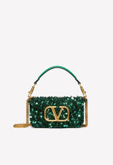 Mini Locò Sequined Top Handle Bag