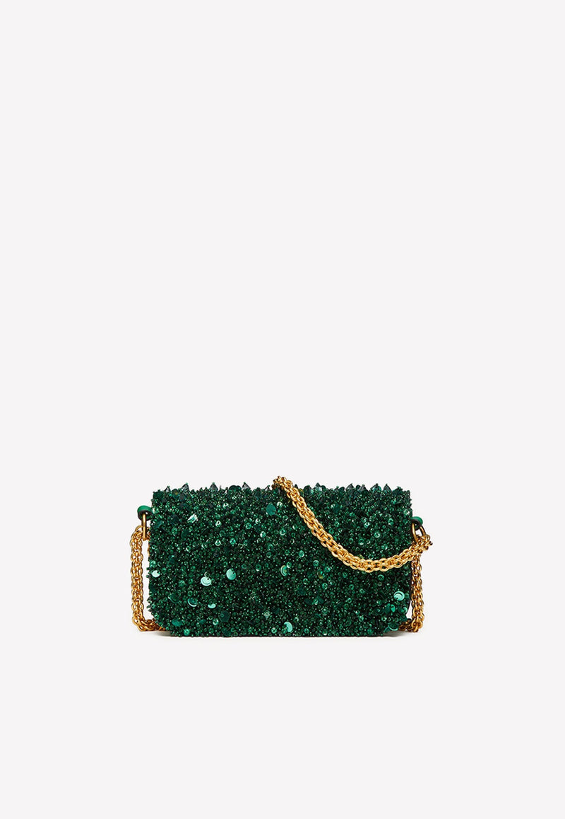 Mini Locò Sequined Top Handle Bag