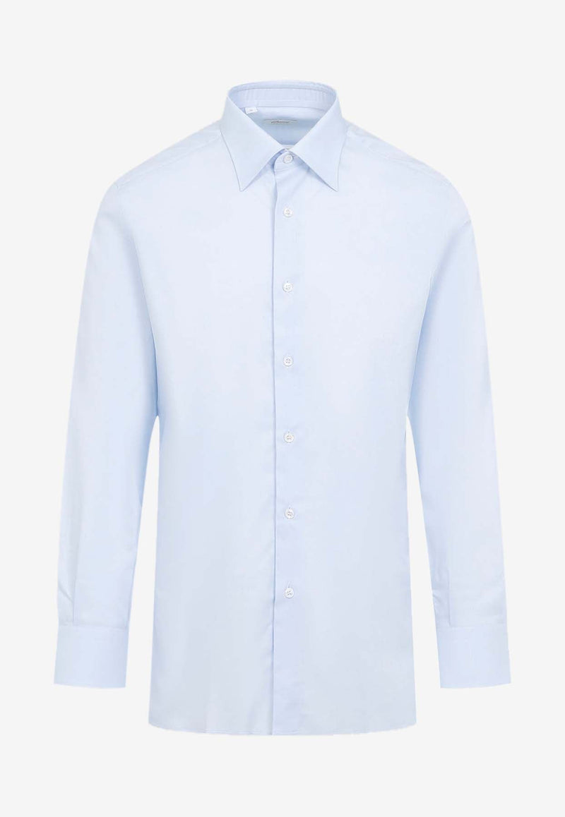 Long-Sleeved Button-Up Shirt