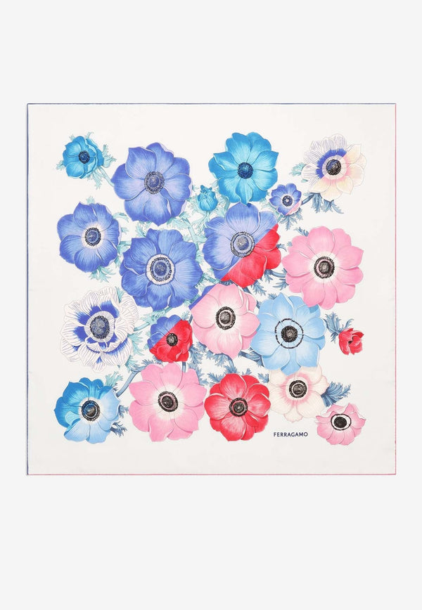 Anemone Print Silk Scarf