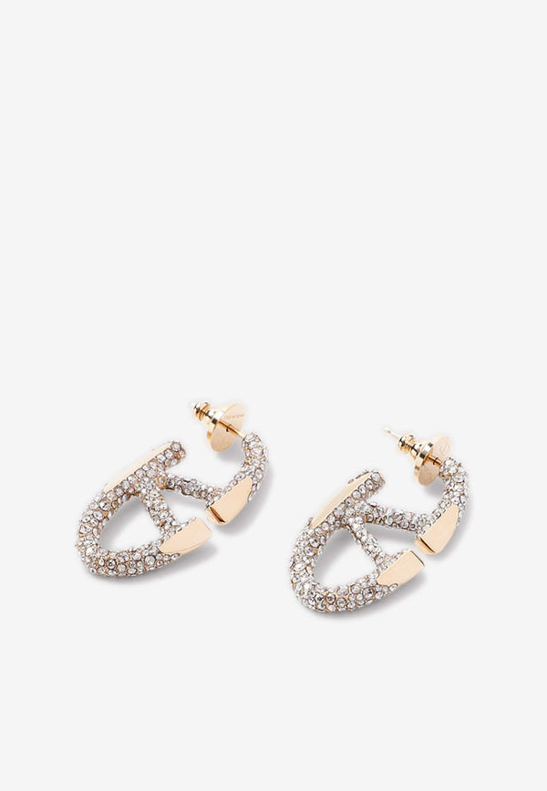 The Bold Edition Crystal VLogo Earrings