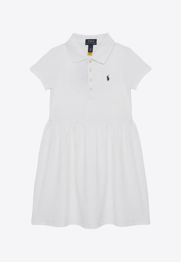 Girls Logo Embroidered Mini Polo Dress