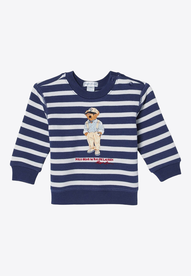 Babies Polo Bear Striped Sweatshirt