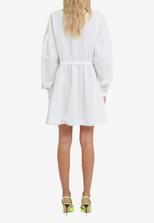 Seersucker Mini Shirt Dress