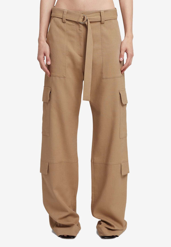 Straight-Leg Belted Cargo Pants