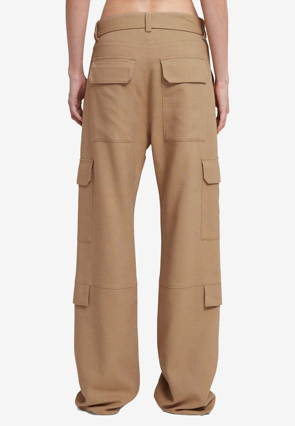 Straight-Leg Belted Cargo Pants